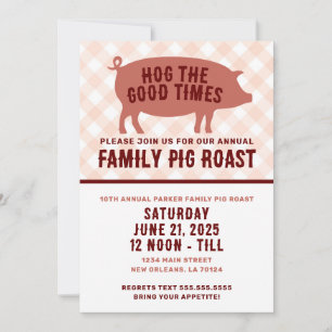 Hog the Good Times Pig Roast Kaart