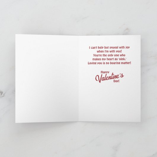 Hog Wild À propos de vous Carte Saint Valentin (Intérieur)