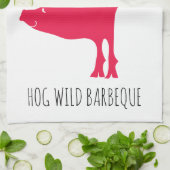 Hog Wild Barbeque Serviette de cuisine (Plié)