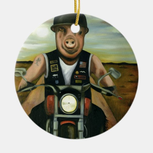 Hog Wild Keramisch Ornament (Voorkant)