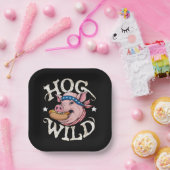 Hog Wild Papieren Bordje (Feest)