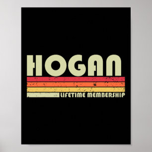 Hogan Achternaam Grappige Retro Vintage Jaren 80 9 Poster