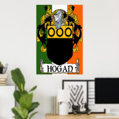 Hogan Coat of Arms Irish Flag Print (Thuiskantoor)