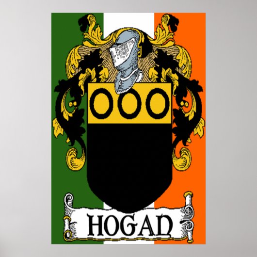 Hogan Coat of Arms Irish Flag Print (Voorkant)