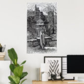 Hogarth's tomb in Chiswick Churchyard Poster (Thuiskantoor)