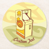 Hoge arcade game console rond papier onderzetter (Voorkant)