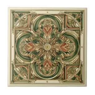 Hoge Art Nouveau Tegeltje