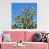 Hoge as boom in de prachtige blauwe lucht foto canvas afdruk (Insitu (Woonkamer))