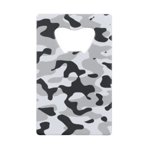 Hoge contrast stedelijke camouflage kredietkaart flessenopener