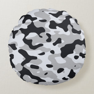 Hoge contrast stedelijke camouflage rond kussen