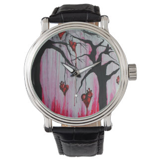 Hoge en Droge Hart Bomen Originele Art Watch Horloge