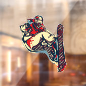 Hoge Flyer! - Snowboarding Fool Raamsticker (Vel 2)