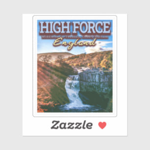 HOGE FORCE WATERFALL - DURHAM ENGLAND UK STICKER