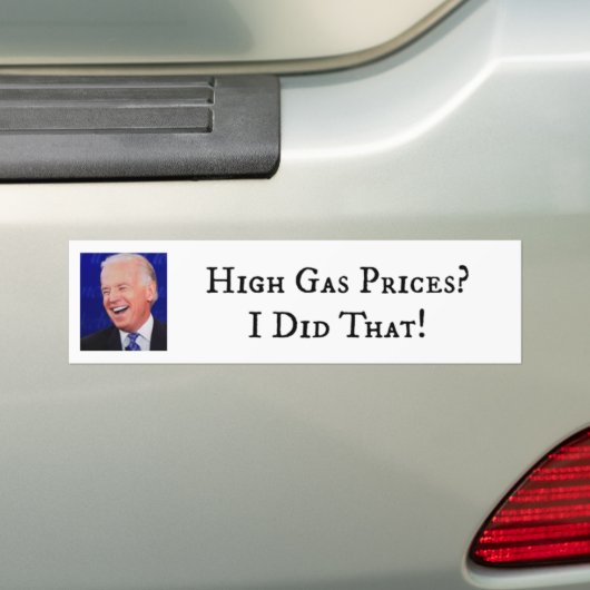 Hoge gasprijzen? Biden deed dat! Bumpersticker (Op auto)