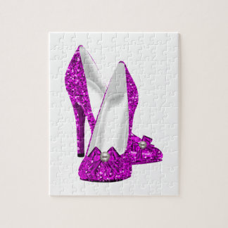 Hoge Hak Schoenen Stiletto Glitter Roze Legpuzzel