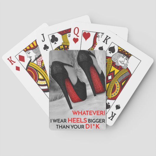 Hoge hakken Louboutin Mode Speelkaarten Quote (Achterkant)