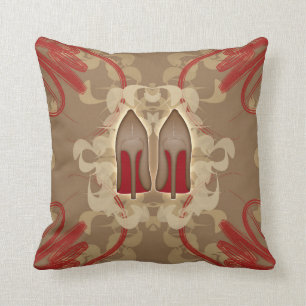 hoge hakken met ABSTRACTE achtergrond voor STYLISH Kussen