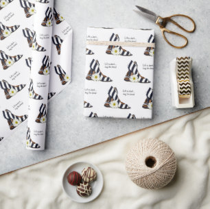 hoge hakken met mode met strips cadeaupapier