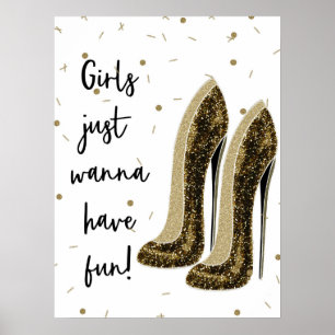 Hoge Hakken Mode Schoenen Glam Beauty Glam Poster