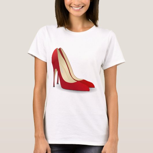 hoge hakken rood t-shirt (Voorkant)