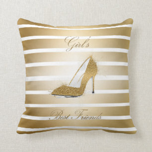  hoge hakken schoen "Meisjes beste vrienden" Kussen