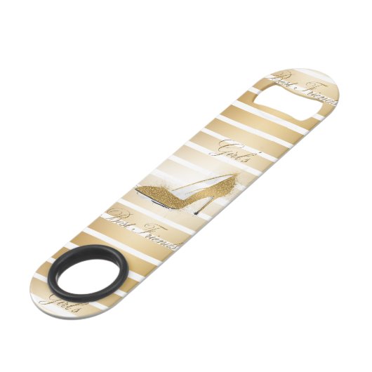 hoge hakken schoen "Meisjes beste vrienden" Speed Flessenopener (Voorkant Gekanteld)