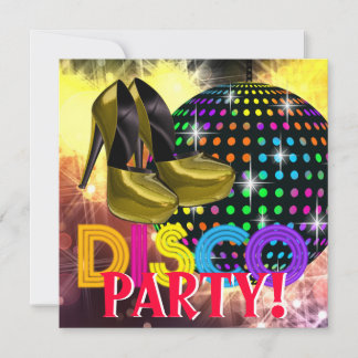 Hoge Hakken Schoenen Disco Feest Uitnodigingen