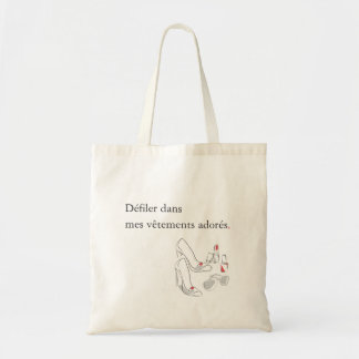 Hoge hakken, zonnebril: Line Art Tote Bag