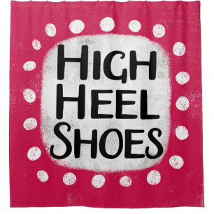 Hoge hiel schoenen douchegordijn