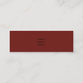 Hoge hoogte - Skinny Mini Visitekaartje (Achterkant)