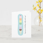 Hoge Ijsje Verjaardag Kaart (Gele Bloem)