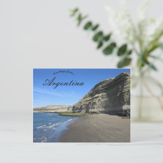 Hoge kliffen in Argentinië Briefkaart (Staand voorkant)