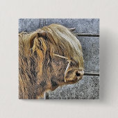 HOGE KOE VIERKANTE BUTTON 5,1 CM (Voorkant)