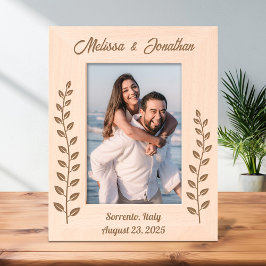 Hoge Krans Branch Paar Trouwen Jubileum 5x7 Gegraveerde Lijstjes