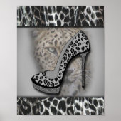 Hoge leopard-afdruklep met luipaard poster (Voorkant)