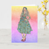 Hoge Mode Olivia Kaart (Gele Bloem)