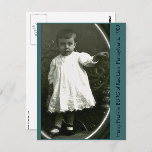 Hoge Mode Toddler van 1909 Briefkaart (Voorkant / Achterkant)