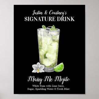 Hoge Mojito • PERSONALISEER deze Handtekeningdrank Poster