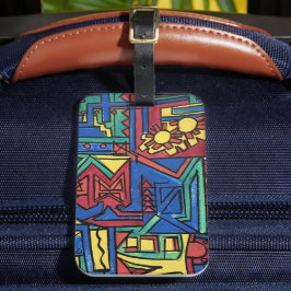 Hoge niet-hand geschilderde moderne kunst bagagelabel