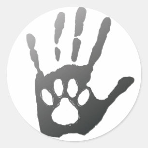 Hoge poot ronde sticker