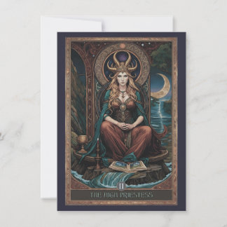 Hoge Priesteres Tarot Kunst Platte Bedankkaart
