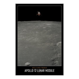 Hoge resolutie Astronomie Apollo 12 Maanmodule Perfect Poster