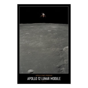 Hoge resolutie Astronomie Apollo 12 Maanmodule Perfect Poster