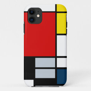 Hoge resolutie Piet Mondrian Compositie iPhone 11 Hoesje