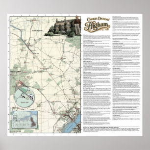 Hoge resolutiekaart van Charles Dickens' Higham Poster