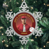 Hoge School Honkbal Speler Foto Maroon Goud