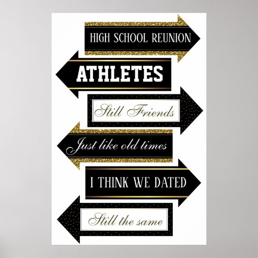 Hoge School Reünie Photobooth Pijl Props Kit Poster (Voorkant)