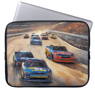 Hoge snelheid kleurrijke Twilight Racing Scene Laptop Sleeve