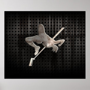Hoge sprint; kool poster