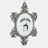 Hoge sprint tin sneeuwvlok ornament (Links)